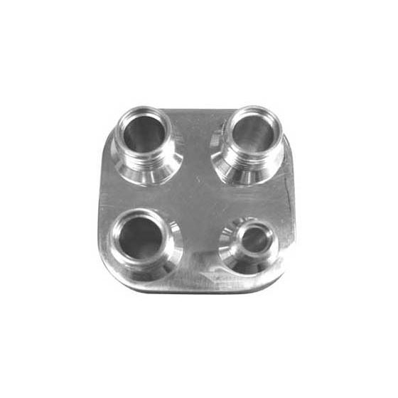 Billet Bulkhead Fitting, Square, 2 AC, 2 Heater Fi