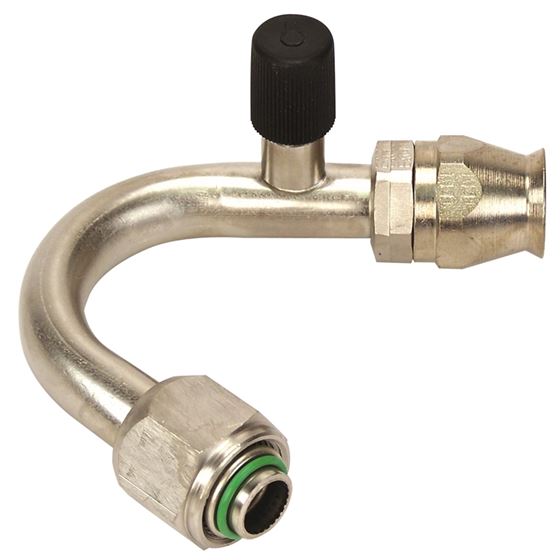 135 Degree Fitting w/Service Port for Braided Stainless A/C Hose