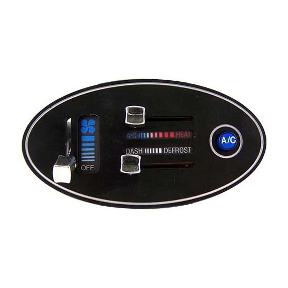 Billet, Oval Electronic Slide Control and Heater V