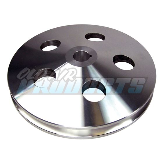 Pulley PS Satin Aluminum, Bolt-On, 1 Groove 100-1P