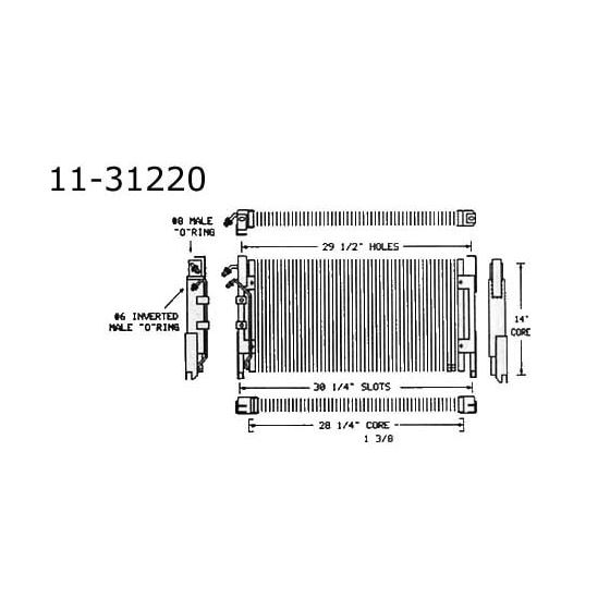 Condenser Buick, Electra, 65-68 11-31220